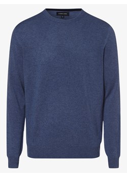 Andrew James Sweter z czystego kaszmiru Mężczyźni Kaszmir indygo jednolity ze sklepu vangraaf w kategorii Swetry męskie - zdjęcie 141989115