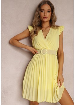 Żółta Sukienka Arvid ze sklepu Renee odzież w kategorii Sukienki - zdjęcie 141991557