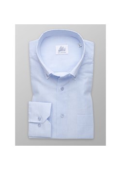 Błękitna klasyczna koszula w paski ze sklepu Willsoor w kategorii Koszule męskie - zdjęcie 142044589