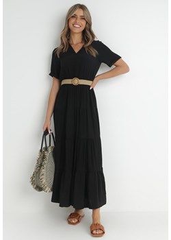 Czarna Sukienka Granet ze sklepu Born2be Odzież w kategorii Sukienki - zdjęcie 142060496