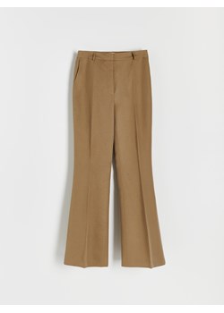 Reserved - Spodnie z lnem i lyocellem - Brązowy ze sklepu Reserved w kategorii Spodnie damskie - zdjęcie 142113069