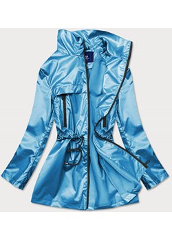 Cienka kurtka damska ze stójką niebieska (ag5-017) ze sklepu goodlookin.pl w kategorii Kurtki damskie - zdjęcie 142160086