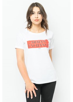 t-shirt damski armani exchange  3lytkp yj8tz biały ze sklepu Royal Shop w kategorii Bluzki damskie - zdjęcie 142187656
