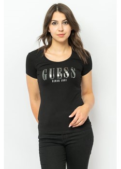 t-shirt damski guess w2yi54 j1311 czarny ze sklepu Royal Shop w kategorii Bluzki damskie - zdjęcie 142249427