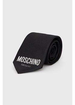 Moschino Krawat kolor czarny ze sklepu ANSWEAR.com w kategorii Krawaty - zdjęcie 142368385