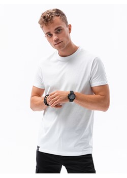 T-shirt męski z nadrukiem - biały V1 S1681 ze sklepu ombre w kategorii T-shirty męskie - zdjęcie 142387985