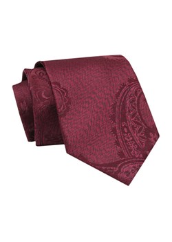 Elegancki, Klasyczny, Męski Krawat -ALTIES - Ciemnoczerwony, Duży Wzór KRALTS0692 ze sklepu JegoSzafa.pl w kategorii Krawaty - zdjęcie 142429016