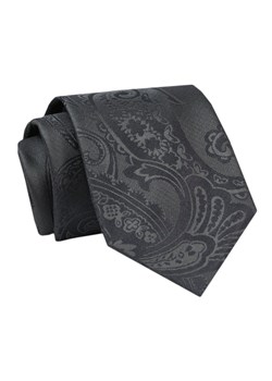Męski Krawat - ALTIES - Klasyczny - Grafitowo-Granatowy  KRALTS0700 ze sklepu JegoSzafa.pl w kategorii Krawaty - zdjęcie 142461865