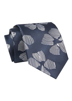 Męski Krawat - ALTIES - Klasyczny - Kwiaty na Granatowym Tle KRALTS0702 ze sklepu JegoSzafa.pl w kategorii Krawaty - zdjęcie 142461885