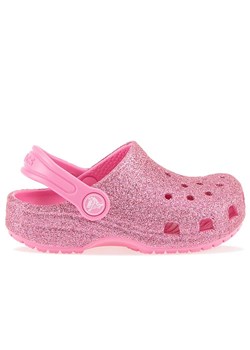 Klapki Crocs Classic Glitter Clog 206992-669 - różowe ze sklepu streetstyle24.pl w kategorii Klapki dziecięce - zdjęcie 142466249