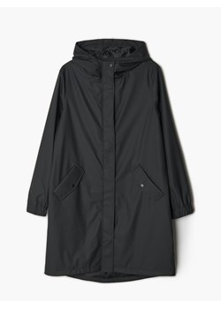 Cropp - Czarny płaszcz z kapturem - czarny ze sklepu Cropp w kategorii Płaszcze damskie - zdjęcie 142473998