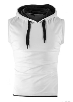 Koszulka bezrękawnik 14-510 - biała ze sklepu Risardi w kategorii T-shirty męskie - zdjęcie 142491845
