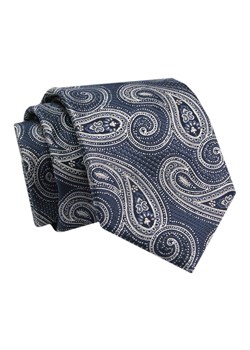 Krawat - ALTIES - Ciemnoniebieski w Duży Wzór Paisley KRALTS0751 ze sklepu JegoSzafa.pl w kategorii Krawaty - zdjęcie 142557066