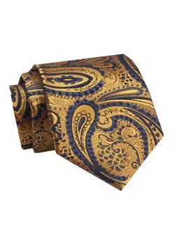 Krawat - ALTIES - Złoty, Wzór Orientalny KRALTS0761 ze sklepu JegoSzafa.pl w kategorii Krawaty - zdjęcie 142557116
