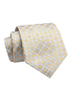 Krawat - ALTIES - Żółto-Złoty w Grochy KRALTS0777 ze sklepu JegoSzafa.pl w kategorii Krawaty - zdjęcie 142557118