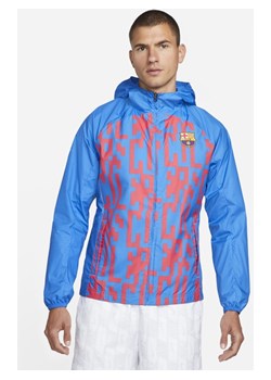 Męska kurtka piłkarska FC Barcelona AWF - Niebieski ze sklepu Nike poland w kategorii Kurtki męskie - zdjęcie 142579548