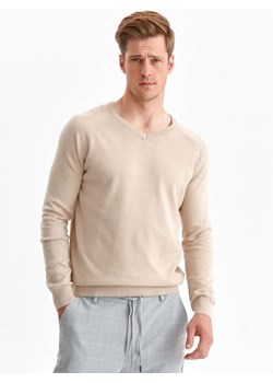 Sweter z dekoltem w serek ze sklepu Top Secret w kategorii Swetry męskie - zdjęcie 142634299