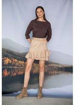 Zamszowa spódnica z falbanami ze sklepu MONNARI w kategorii Spódnice - zdjęcie 142651929