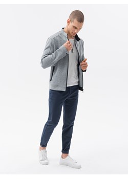 Kurtka męska C453 - szara ze sklepu ombre w kategorii Bluzy męskie - zdjęcie 142717998