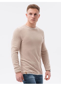 Sweter męski - brązowy V9 E121 ze sklepu ombre w kategorii Swetry męskie - zdjęcie 142718716