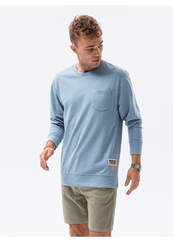 Bluza męska bez kaptura B1149 - błękitna ze sklepu ombre w kategorii Bluzy męskie - zdjęcie 142720287