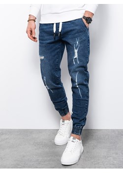 Spodnie męskie jeansowe - niebieskie V3 P1081 ze sklepu ombre w kategorii Jeansy męskie - zdjęcie 142720517