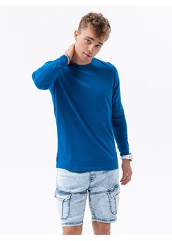 Longsleeve męski bez nadruku L138 - niebieski ze sklepu ombre w kategorii T-shirty męskie - zdjęcie 142720679