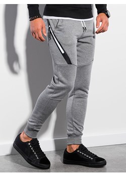 Spodnie męskie dresowe - szary melanż V1 P1002 ze sklepu ombre w kategorii Spodnie męskie - zdjęcie 142721297