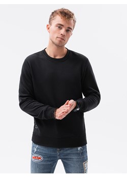 Bluza męska bez kaptura BASIC - czarna V9 B978 ze sklepu ombre w kategorii Bluzy męskie - zdjęcie 142722026