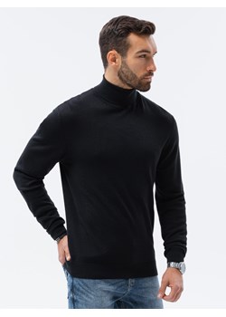 Sweter męski z golfem E179 - czarny ze sklepu ombre w kategorii Swetry męskie - zdjęcie 142722479