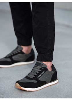 Buty męskie sneakersy - czarne V4 T310 ze sklepu ombre w kategorii Buty sportowe męskie - zdjęcie 142722765