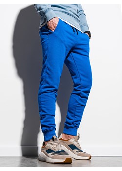 Spodnie męskie dresowe P1005 - niebieskie ze sklepu ombre w kategorii Spodnie męskie - zdjęcie 142722769