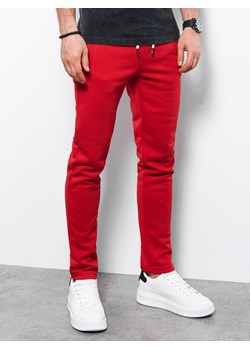 Spodnie męskie czerwone Ombre  ze sklepu ombre w kategorii Spodnie męskie - zdjęcie 142722949