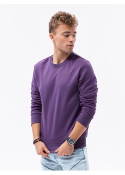 Bluza męska bez kaptura BASIC - fioletowa V11 B978 ze sklepu ombre w kategorii Bluzy męskie - zdjęcie 142722987