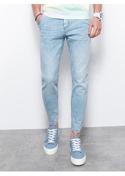 Spodnie męskie jeansowe SLIM FIT - jasno niebieskie V1 P1077 ze sklepu ombre w kategorii Jeansy męskie - zdjęcie 142723449