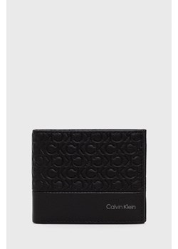Calvin Klein portfel skórzany męski kolor czarny ze sklepu ANSWEAR.com w kategorii Portfele męskie - zdjęcie 142727675