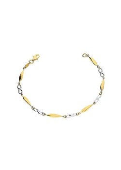 Złota bransoletka 375 NIESKOŃCZONOŚĆ BIAŁE ZŁOTO 20CM 2,45g ze sklepu LOVRIN w kategorii Bransoletki - zdjęcie 142740415