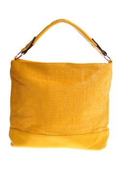 Żółta torebka damska Shoper Bag /H2-K42 TB307 S199/ ze sklepu Pantofelek24.pl Jacek Włodarczyk w kategorii Torby Shopper bag - zdjęcie 142767559