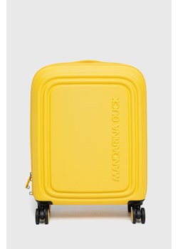 Mandarina Duck walizka LOGODUCK + kolor żółty P10SZV54 ze sklepu ANSWEAR.com w kategorii Walizki - zdjęcie 142768029
