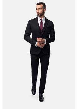 Elagancki czarny garnitur Avingo 315 super slim fit ze sklepu Eye For Fashion w kategorii Garnitury męskie - zdjęcie 142792699