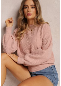Różowy Sweter Hennessy ze sklepu Renee odzież w kategorii Swetry damskie - zdjęcie 142797776