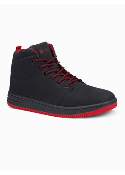 Buty męskie sneakersy T311 - czarne ze sklepu ombre w kategorii Buty zimowe męskie - zdjęcie 142818655