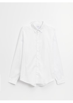 Koszula slim fit z gładkiej tkaniny biała - Biały ze sklepu House w kategorii Koszule męskie - zdjęcie 142819896