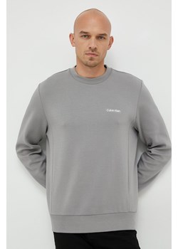 Calvin Klein bluza męska kolor szary z nadrukiem ze sklepu ANSWEAR.com w kategorii Bluzy męskie - zdjęcie 142877048