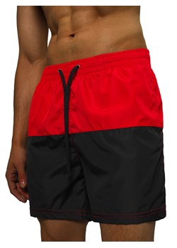 Spodenki kąpielowe męskie czerwono-czarne OZONEE JS/HM067 ze sklepu ozonee.pl w kategorii Kąpielówki - zdjęcie 142885567