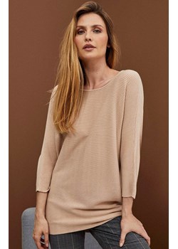 Sweter typu nietoperz 3904, Kolor beżowy, Rozmiar XS, Moodo ze sklepu Primodo w kategorii Swetry damskie - zdjęcie 142891575