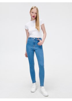 Cropp - Jeansy skinny - niebieski ze sklepu Cropp w kategorii Jeansy damskie - zdjęcie 142905168