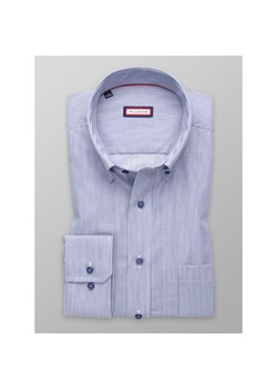 Taliowana koszula w białe i granatowe prążki ze sklepu Willsoor w kategorii Koszule męskie - zdjęcie 142958589