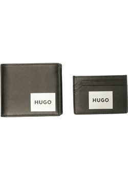 HUGO Skórzany portfel + etui na karty GBHM_4 ze sklepu Gomez Fashion Store w kategorii Etui - zdjęcie 142962455