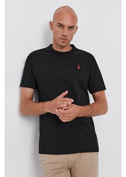 Polo Ralph Lauren T-shirt 710811284001 męski kolor czarny gładki ze sklepu ANSWEAR.com w kategorii T-shirty męskie - zdjęcie 142988668